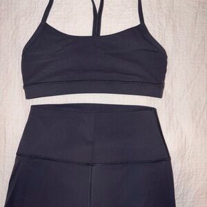 Storm Grey Sports Bra and Leggings Set